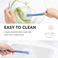 Ensemble de spatules de cuisson en silicone 27 cm et 18 cm, une seule pièce, résistantes à la chaleur, spatules flexibles faciles à nettoyer avec trou de suspension, 5 couleurs