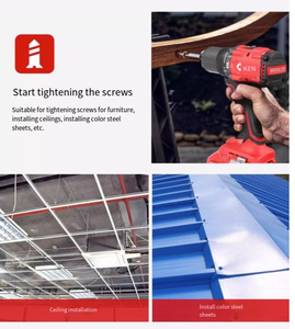 สว่านไฟฟ้าไร้สาย KEN 20V แบตเตอรี่ลิเธียม แบบไร้แปรงถ่าน สำหรับงานอุตสาหกรรม พร้อมระบบชาร์จเร็วคู่ แรงบิด 60N ชุดอุปกรณ์ครบครัน - Product Image 4