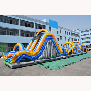 Nhà Máy Land Inflatable khóa học trở ngại đường hầm Combo trở ngại chạy trò chơi với Bouncer Inflatable lâu đài - Product Image 5