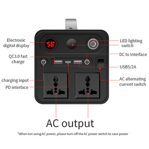 สถานีพลังงานสำรองแบบพกพา Brand Original 300W 333Wh ลิเธียมเทอร์นารี คลื่นไซน์ปรับแต่ง MPPT สำหรับกิจกรรมกลางแจ้ง ปิกนิก และสังสรรค์ - Product Image 3