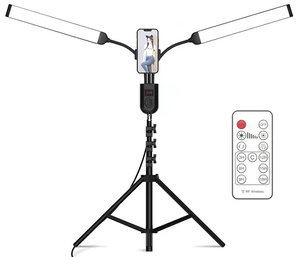 <span class=keywords><strong>Lampe</strong></span> <span class=keywords><strong>LED</strong></span> à double bras pour studio photo, longue bande lumineuse <span class=keywords><strong>LED</strong></span> avec trépied, écran LCD, éclairage photographique pour selfie 3000-6000K - Product Image 1