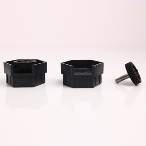 Adjustable Furniture Feet Triangular Black <b>Plastic</b> Leveling Foot For <b>Table</b> Easy Installation - Product Image 2