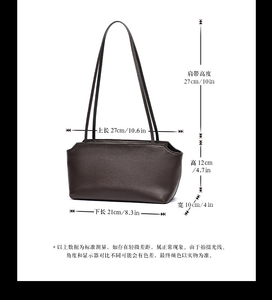 Custom Logo Soft PU Leather <b>Vintage</b> Summer Women's Shoulder <b>Tote</b> <b>Bag</b> Two Elegant Solid Color Lightweight Portable Handbag - Product Image 3