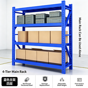 Steel Frame 5 <b>Shelf</b> Smooth Glide Wheels Reinforced Industrial Use Storage Rack With Casters For Warehouse With Casters Set - Product Image 3