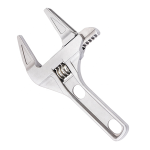 Clé à molette pour évier de salle de bain, poignée courte, grande ouverture, <span class=keywords><strong>outil</strong></span> réglable 6-68 mm, aluminium argenté, double usage - Product Image 6