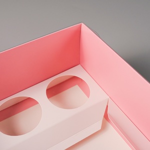 5 Hole Cupcake Bento <b>Box</b> Dessert <b>Cake</b> With <b>Transparent</b> Cover Pastry Packaging Boxes - Product Image 3