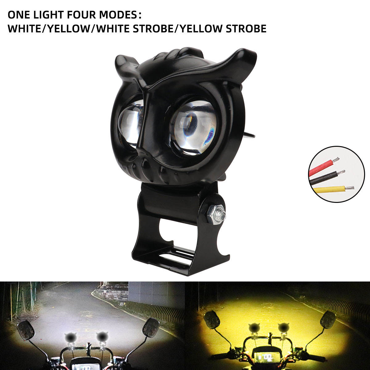 blanc + jaune-3 lignes 4 modes