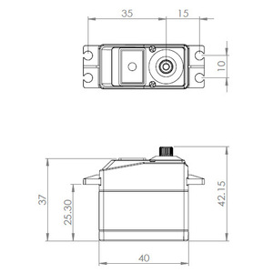 Servo Digital MKS HV1230 7.4V con Engranaje Metálico y Motor sin Núcleo para Avión RC - Product Image 2