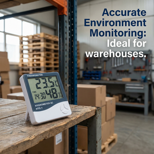 デジタル温湿度計 HTC-2 デュアル温度センサー + 外部プローブ 最大最小メモリ - Product Image 5