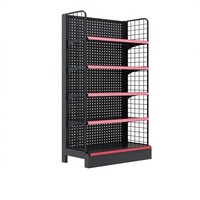 Staal Verticale Pegboard Mesh Supermarkt Displayrek Afneembare Haakjes Heavy Duty Retail Organizer voor Snacks en Kleine Artikelen