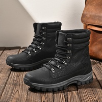 Bottes tactiques en PU respirantes à tige haute pour hommes et femmes, idéales pour l'entraînement en plein air et la randonnée