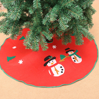 SD010 Kerstboom Stroomden Led Voelde Rode Pvc Rok Zwarte Kerstboom Decoratie Ornamenten Voor Kerstboom