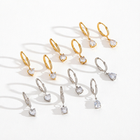 Boucles d'oreilles créoles Gaovo de luxe léger en zircon cubique, plaqué or 18 carats, en acier inoxydable, bijoux d'oreille tendance pour femme, à porter au quotidien