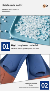 Dayanıklı Kaymaz Silikon Kısa Paletler |   Yetişkinler ve Çocuklar İçin Yüzme Eğitimi Dalış Şnorkelli Yüzme Paletleri - Product Image 3