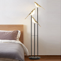 Nouvelle Lampe de Table Oiseau au Design Innovant, Lampe de Bureau LED 10W avec Recharge Sans Fil, Lampe de Chevet, Abat-jour Doré en Alliage