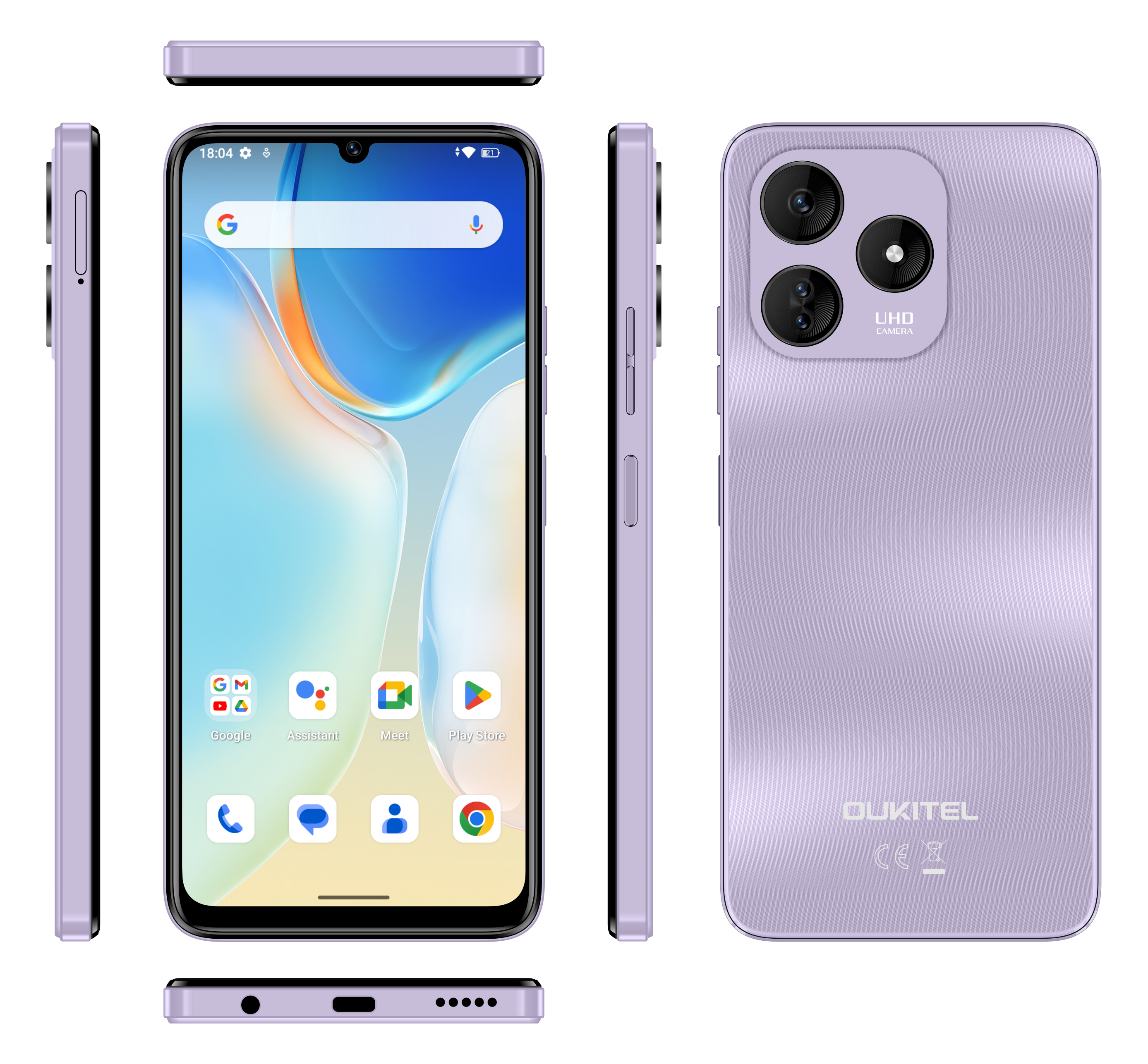 OUKITEL C51 スマートフォン パープル Oukitel C51 16GB RAM