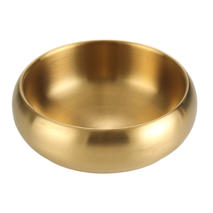 Nuevo Tazón para Servir Ensaladas de Metal con Acabado Dorado para Uso en el Hogar, Hoteles y Fiestas, Diseño Moderno, Logotipo Personalizado - Product Image 3