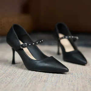 Classic Design 8cm High Heel Women's Pointed Toe Pump Soft Upper Thin Heel Pumps Sexy Outdoor Sandals for Ladies