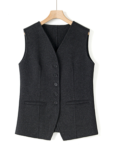 <span class=keywords><strong>Gilet</strong></span> en <span class=keywords><strong>laine</strong></span> élégant et stylé pour <span class=keywords><strong>femme</strong></span>, cousu main, vêtement d'extérieur formel pour costumes - Product Image 3