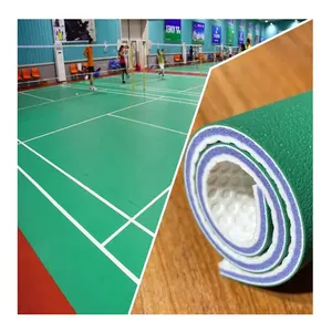 Basketball court pvc vinyl flooring Badminton Pvc Sport Court Floor Sport Flooring For Indoor Futsal Court