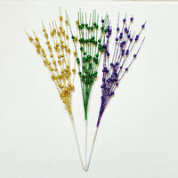 Compra Ramilletes de Bolas de Polvo Dorado Hechos a Mano HLC Fat Tuesday, Guirnaldas de Bayas RTS, Ramas de Flores de Mardi Gras para Decoración de Árboles