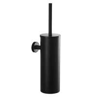 Support mural pour brosse de toilette avec couvercle, ensemble brosse et support pour WC, idéal pour salle de bain, hôtel, maison