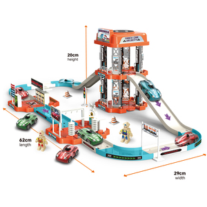 78 Pièces Jouet Éducatif Électrique à Assembler Soi-même : Circuit Ferroviaire, Toboggan et <span class=keywords><strong>Parking</strong></span> pour Garçons et Filles - Product Image 2