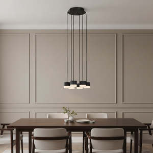 Lámpara Colgante de Mármol con Diseño de Copo de Nieve para Escalera de Lujo, Lámparas de Araña Nórdicas para Comedor, Lámpara Colgante de Alabastro Natural para Techos Altos - Product Image 3