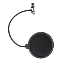 F-01 Filet anti-bruit pour microphone, double couche, protection contre le soufflement pour studio d'enregistrement