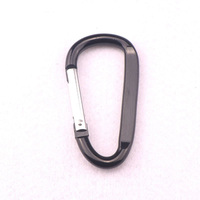 En gros 6cm D En Forme En Alliage D'aluminium Mousqueton Porte-clés pour Sport Porte-clés Crochet Mousqueton Mousqueton