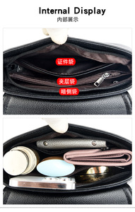 Sacs à main tendance pour femmes, pochettes en cuir PU souple, sacs à bandoulière multi-poches pour femmes - Product Image 5