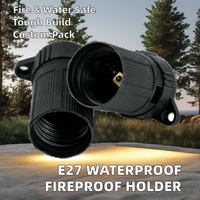 E27 plástico negro estilo saudita goma tornillo cuña portalámparas impermeable ignífugo Base de luz Material de baquelita