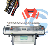 Machine à tricoter plate informatisée de qualité industrielle de 52 pouces avec densité de point variable pour col côtelé à motifs