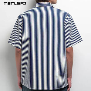 Fabricant de t-shirts polo personnalisés, broderie graphique, manches courtes, rayures, coupe courte, t-shirt boxy pour hommes - Product Image 3