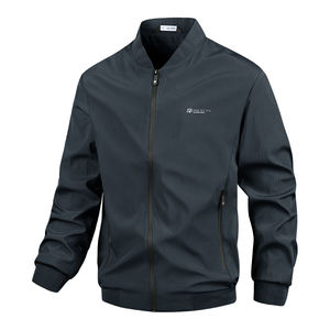 Nouvelle veste d'hiver pour homme 2025, grande taille, couleur unie, confortable, veste de sport décontractée, polyvalente, coupe-vent pour le printemps et l'automne - Product Image 3