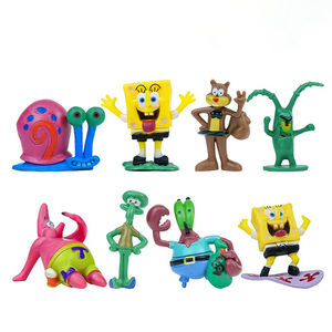 Ensemble de 6 pièces et 8 articles de Bob l'éponge - Décorations de gâteau en forme d'aquarium style Q - Product Image 6