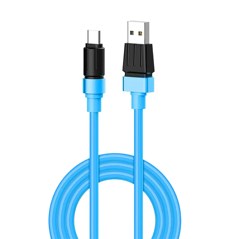 Kabel Data silikon tutup silikon 5A Pd pengisian cepat kabel pengisi daya Tipe C USB C untuk Iphone13 14 Android