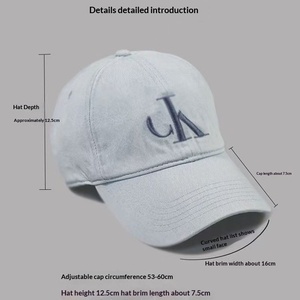 <span class=keywords><strong>Gorra</strong></span> de Béisbol Xckv para Hombre y Mujer, Moderna, con Letra Bordada, de Mezclilla, 6 Paneles, Ajustable, 100% Algodón, Versátil, para las Cuatro Estaciones - Product Image 2