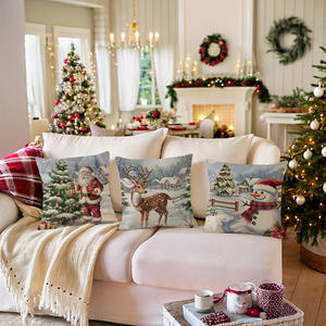 INSHARE vendita calda di natale stampato federa divano decorativo cuscino Design cuscino quadrato per la decorazione del Festival - Product Image 4