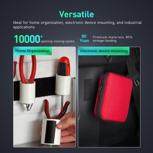 Cinta de Gancho y Bucle Superadhesiva Negra de Alta Resistencia, Rollo de PVC Entrelazado para Embalaje, Hogar y Oficina, 10,000 Usos - Product Image 3