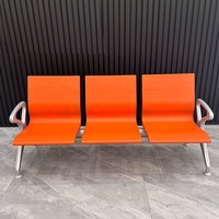 Chaise d'attente de réception d'hôpital de haute qualité, trois places, en cuir et alliage d'aluminium, chaise d'attente médicale pour patients externes