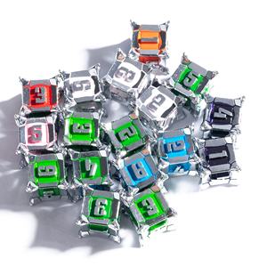 Набор металлических кубиков FACCUB для D&D с индивидуальным логотипом, 16 мм, D6, индивидуальный дизайн, разные цвета, индивидуальная упаковка, для настольных игр D&D RPG - Product Image 3