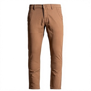 Pantalon chino décontracté pour homme, coupe droite, en tissu Oxford, extensible, avec fermeture éclair, pour l'automne - Product Image 3