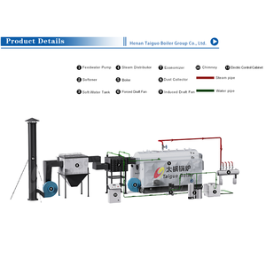 DZH 0.7 28 MW automatico orizzontale di carbone biomassa a legna riscaldamento centrale caldaia ad acqua calda per serra alberghi nuovo a vapore - Product Image 5