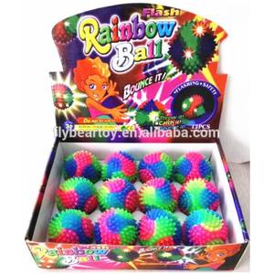 Ballon de massage en caoutchouc clignotant, ballon à picots, jouet pour enfants, yeux d'Halloween, lot de 12 avec boîte - Product Image 5