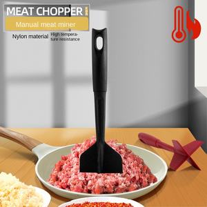 Tritacarne e <span class=keywords><strong>Tritatutto</strong></span> Manuale con Fibra di Nylon Resistente alle Alte Temperature, Schiacciapatate e Utensile per Mescolare - Product Image 2