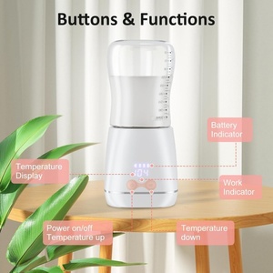Portable Bottle Warmer 8000mAh <b>Wireless</b> Bottle Warmer Commercial Travel Baby Bottle Warmer With Digital Display - Product Image 5