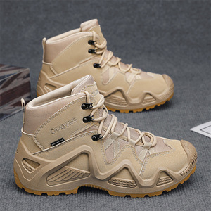 DF22 Men Mid Calf Tactical <b>Boots</b> Waterproof Outdoor <b>Hiking</b> Shoes All Seasons Black - Product Image 3