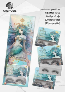 Ciglia Grenobil Per X 1440 Ciglia Individuali Naturali Lunghe Curvatura D Fascia Invisibile Capelli Sintetici 0.10mm 12 Pezzi - Product Image 3