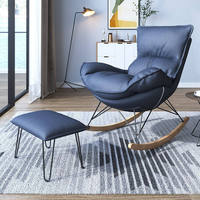 Fauteuil inclinable à bascule élégant et durable en cuir PU pour villa, salon, chambre à coucher, détente à domicile
